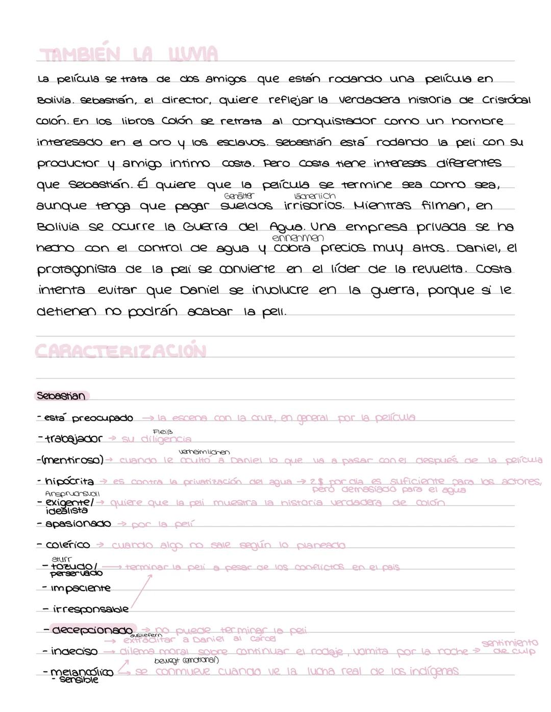 # TAMBIÉN LA LLUVIA
La película se trata de dos amigos que están rodando una película en Bolivia. Sebastián, el director, quiere reflejar l