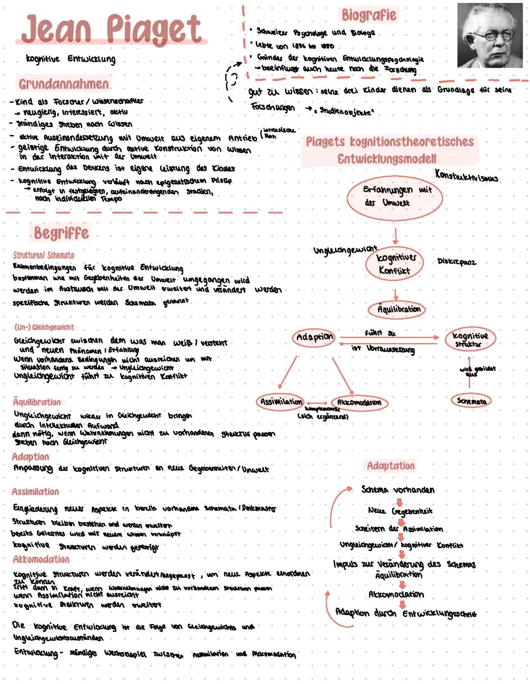 Piaget: kognitive Entwicklung