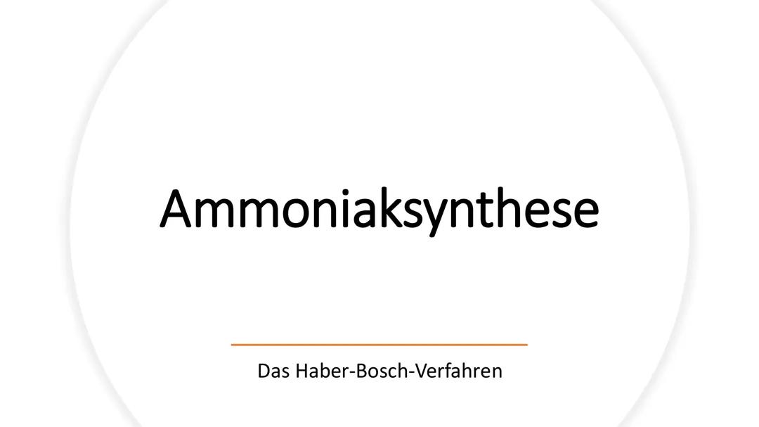 Ammoniaksynthese (Haber-Bosch-verfahren)