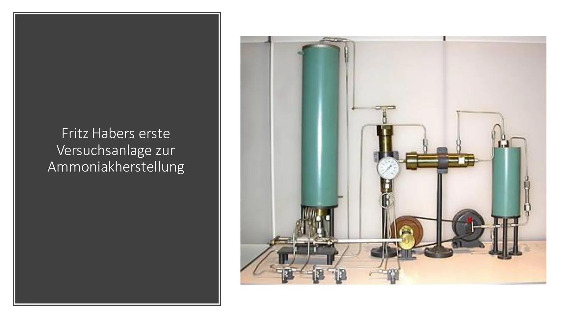 # Ammoniaksynthese
Das Haber-Bosch-Verfahren 1. Ammoniak
2. Was ist eine Synthese?
3. Geschichte
4. Was ist das Haber-Bosch-Verfahren?
5. S