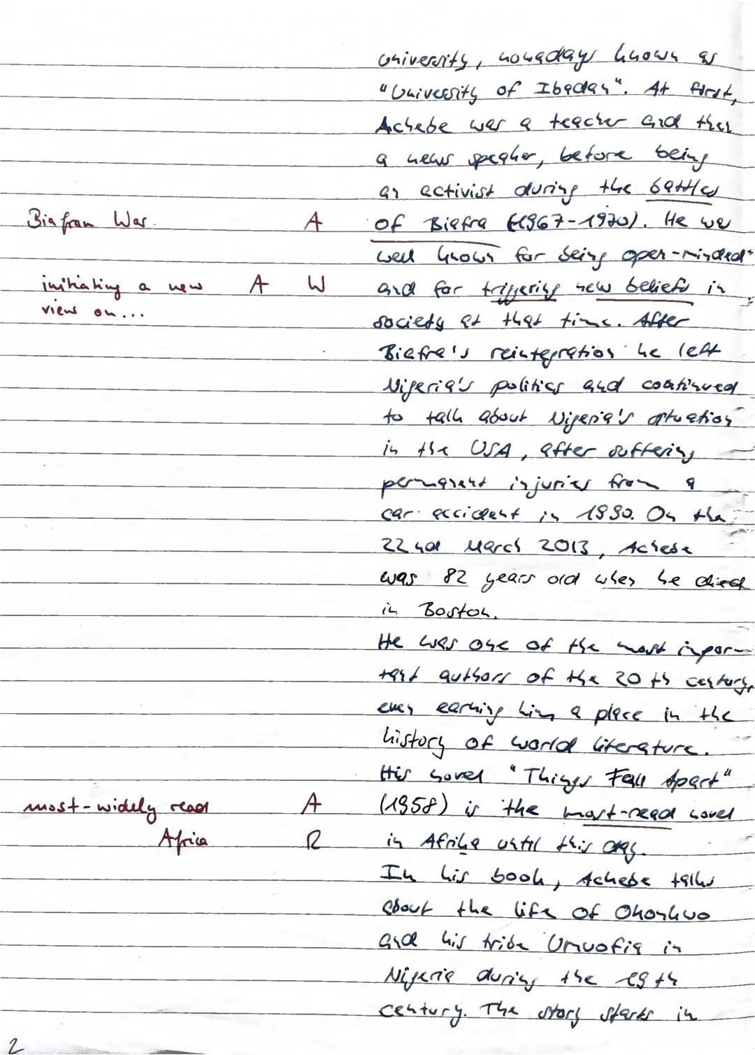 Leistungskurs Englisch 11
Klausur Nr. 4
27.4.2023
Part B: Mediation
Der Nelson Mandela der Literatur
Von Anna Augusci
50 Der Nigerianer