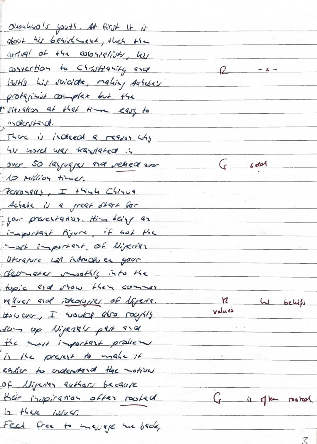 Leistungskurs Englisch 11
Klausur Nr. 4
27.4.2023
Part B: Mediation
Der Nelson Mandela der Literatur
Von Anna Augusci
50 Der Nigerianer