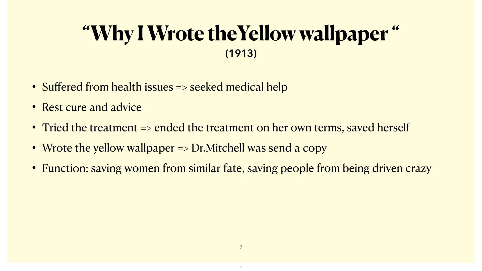 # The yellow wallpaper
Charlotte Perkins Gilman
Luisa Suhrig, English Advanced Course # Structure
• Life
• Condition and treatment
• "Why