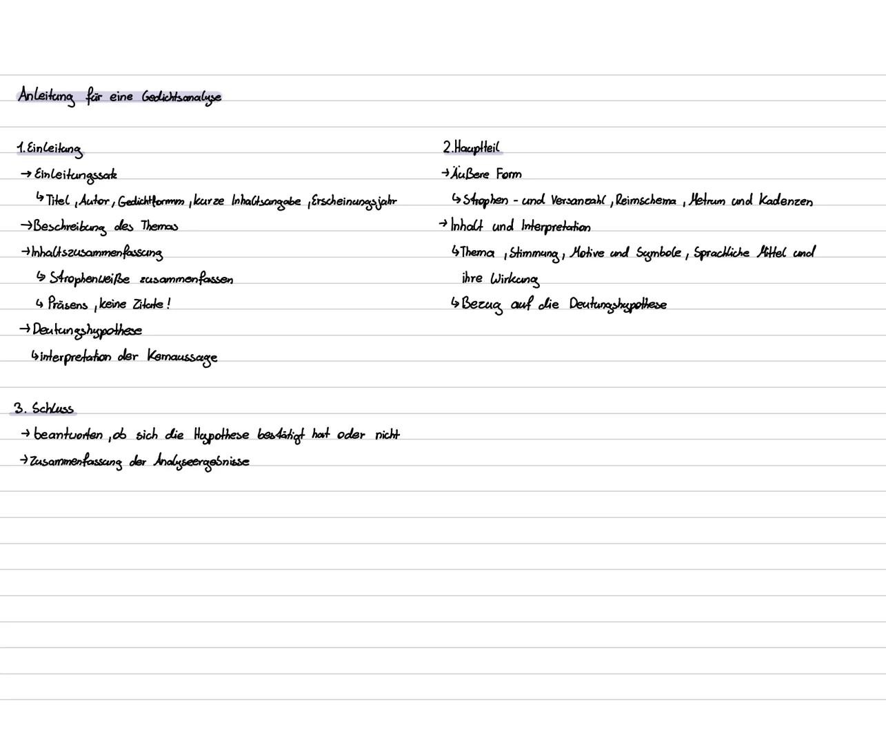 # Gedichtsanalyse
Epoche der Romantik (ca. 1795-1835)
-richtet sich gegen die strenge Rationalität der Aufklärung
-betont Gefühle, Patur, M