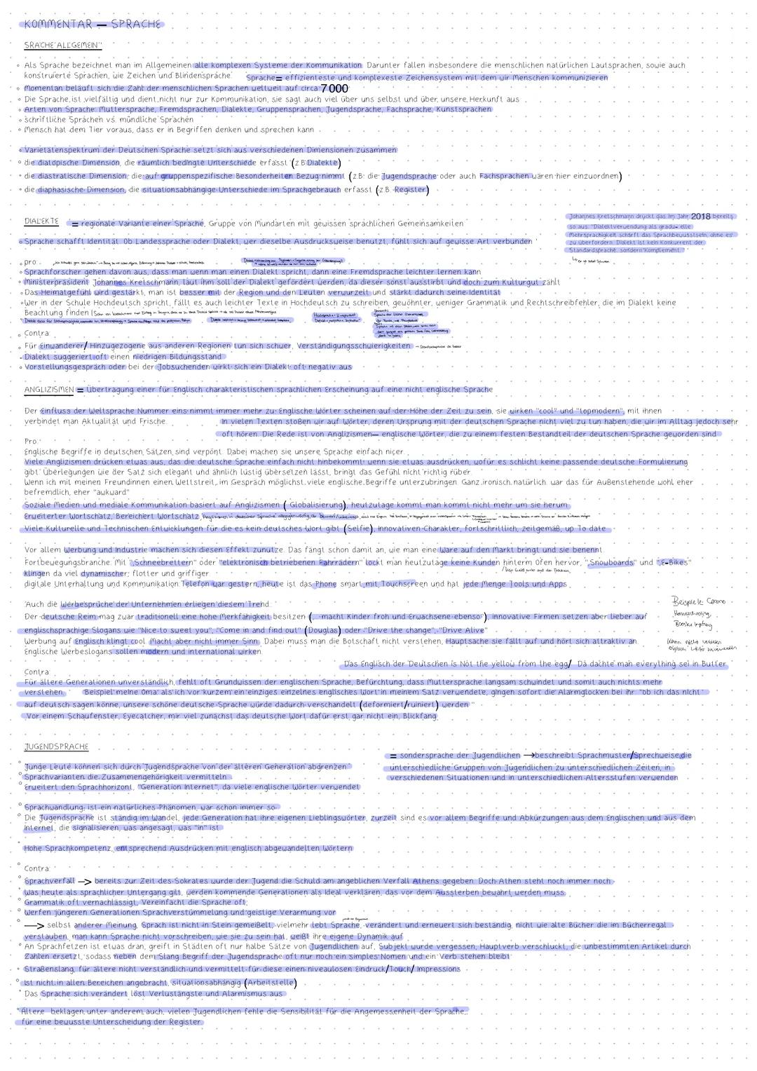 Zusammenfassung Deutsch Kommentar