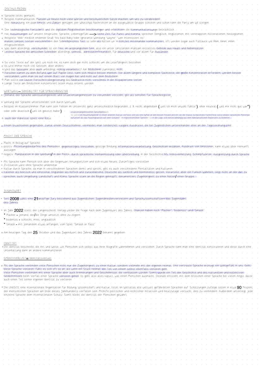 # KOMMENTAR — SPRACHE
## SPRACHE ALLGEMEIN
- Als Sprache bezeichnet man im Allgemeinen alle komplexen Systeme der Kommunikation. Darunter