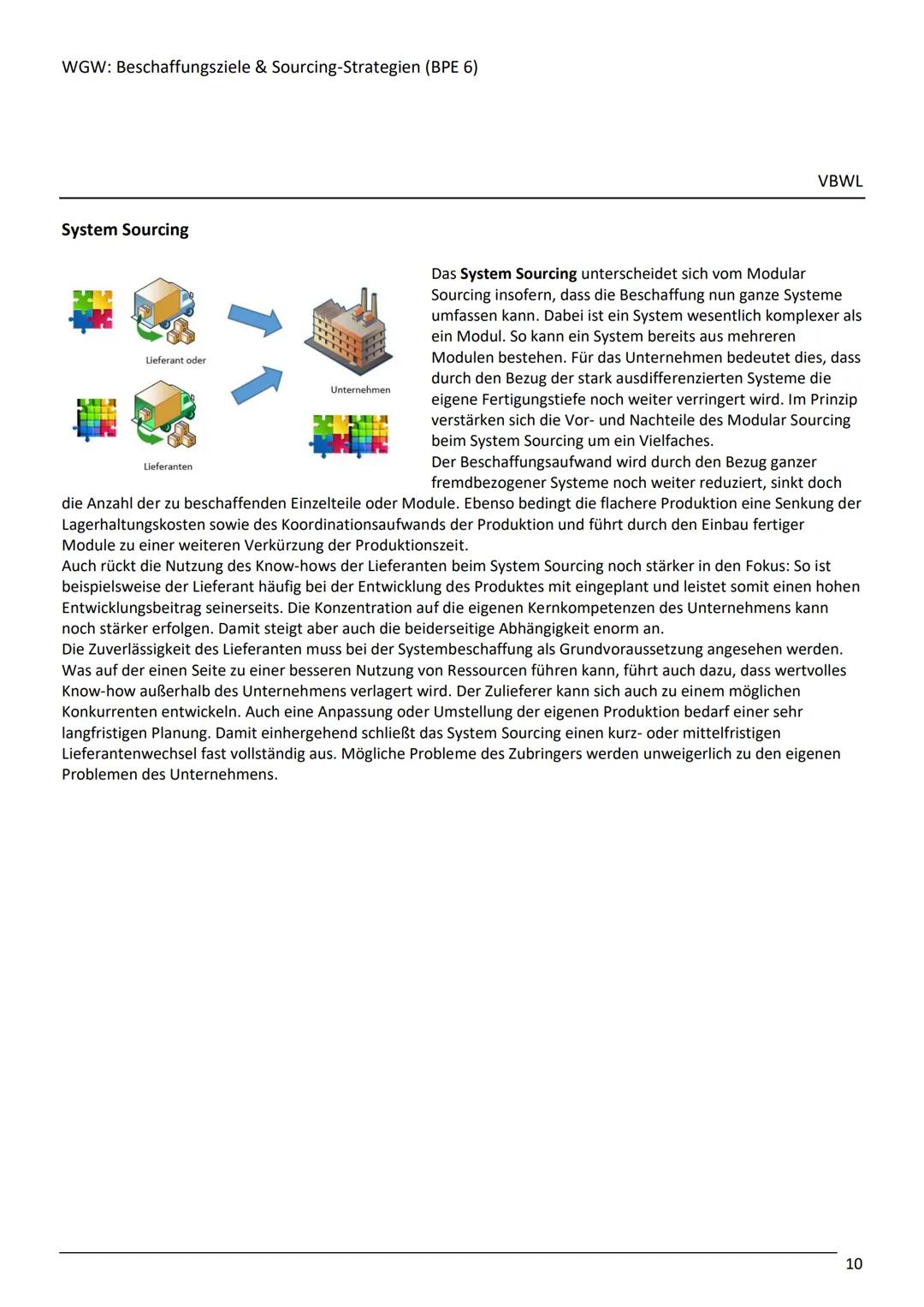 # WGw: Beschaffungsstrategien & Sourcing-Strategien (BPE 6)
# Sourcing-Strategien
- Abhängigkeit vom Lieferanten
- Größe Verhandlungsmacht