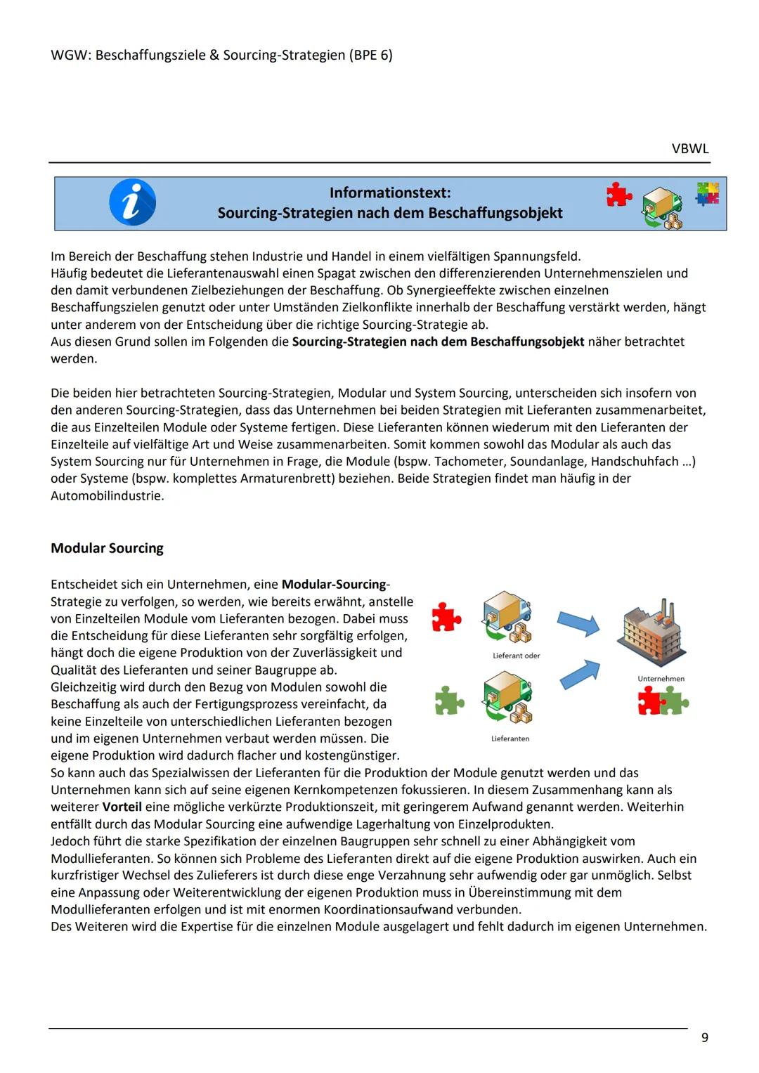 # WGw: Beschaffungsstrategien & Sourcing-Strategien (BPE 6)
# Sourcing-Strategien
- Abhängigkeit vom Lieferanten
- Größe Verhandlungsmacht