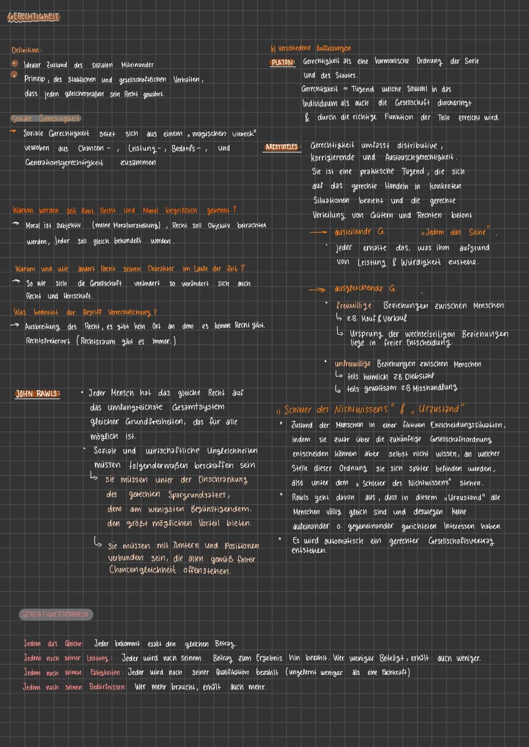 RECHT & GERECHTIGTEIG
RECHT
0) Mögliche Definition
- Als "Recht" bezeichnet man eine Ordnung von Normen und als "Rechtsordnung" die damit ei