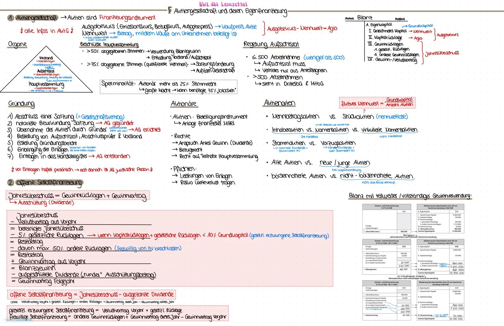 # Aktiengesellschaft Autien sind Finanzierungsinstrument
BL Abi Lerazettel
IF Aktiengesellschaft und deren Eigenfinanzierung
alle Infos i