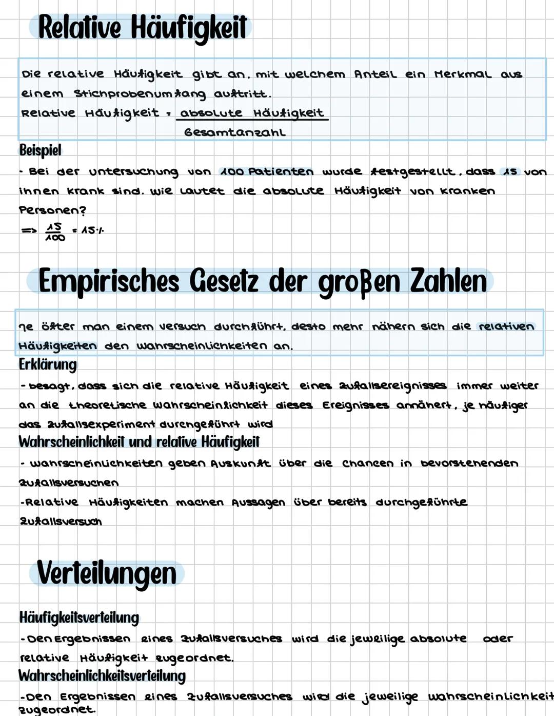 # Zufallsexperimente
Ein Zutalisexperiment ist ein versuch, der unter genau festgelegten
versuensbedingungen durengeführt wird und einen zu