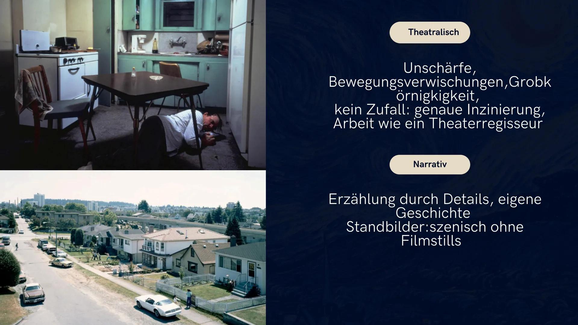 # exploring
# JEFF WALL
INZINIERTE FOTOGRAFIE # Die GLIEDERUNG
- Jeff Wall
Lebenslauf
- Werkübersicht
Thematik
Inhalte
- Fotoanalyse
In
