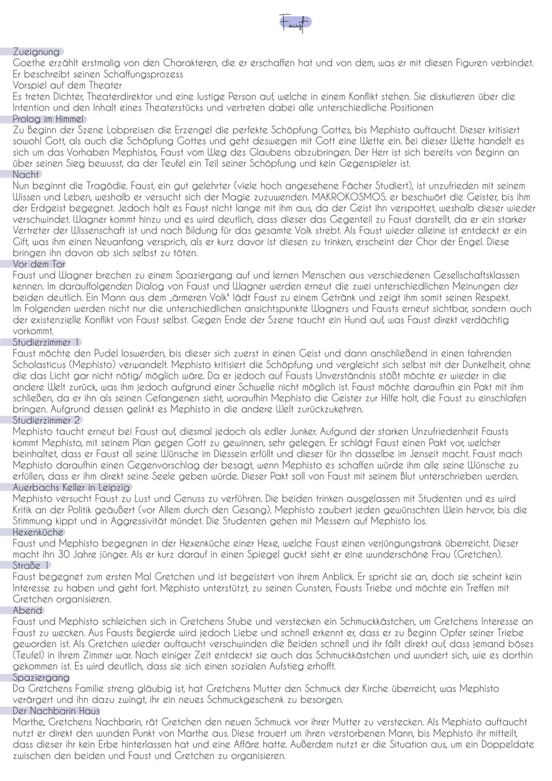 # Faust
Zueignung
Goethe erzählt erstmalig von den Charakteren, die er erschaffen hat und von dem, was er mit diesen Figuren verbindet.
Er