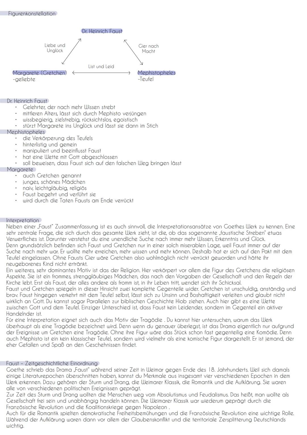 # Faust
Zueignung
Goethe erzählt erstmalig von den Charakteren, die er erschaffen hat und von dem, was er mit diesen Figuren verbindet.
Er