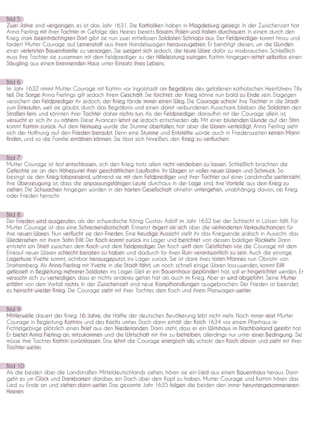 # Mutter Courage Zusammenfassung
Inhaltsangabe/Zusammenfassung
In dem 1939 entstandenen Drama Mutter Courage und ihre Kinder begleitet Ber