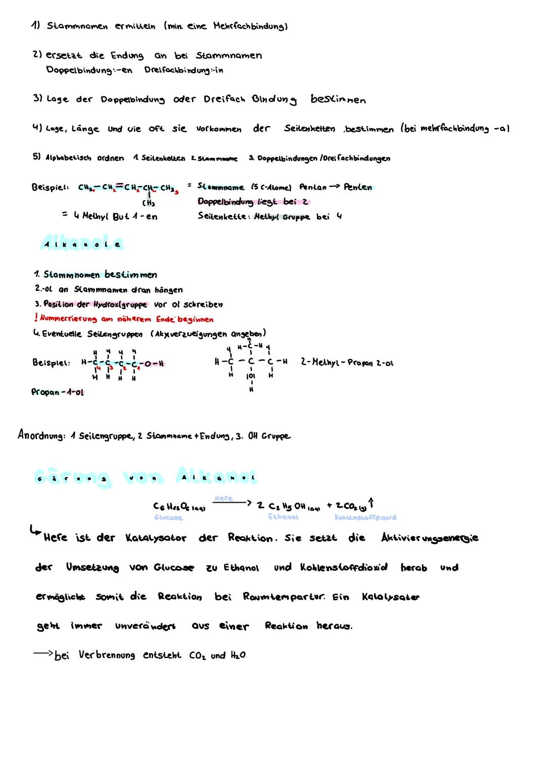 # Lernblatt
Themen: Grundlagen der organischen Chemie, Zeichnen von Lewis Formel, IUPAC-Nomenklatur, Isomere,
Stoffklasse Alkane, Alkene, A