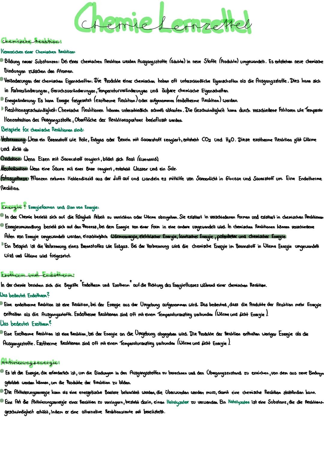 # Chemie Lemzetter
Definitionen:
Stoff: Ein Stoff ist eine Art Materie, die aus Atomen oder Molekülen besteht und bestimmte physikalische