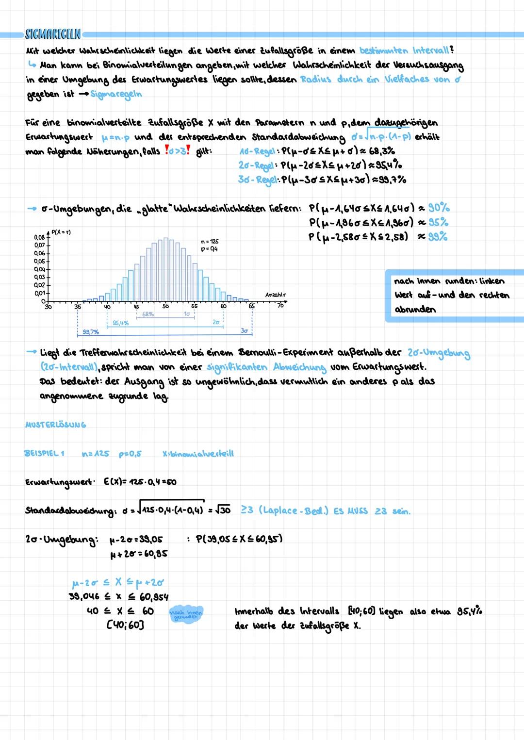 # Berechnung der Trefferwahrscheinlichkeit p
x: Anzahl fehlerhafter Stücke (binomialverteilt)  n=100  k≤10
$P(X≤10) ≥ 0,8$ → gesucht ist d