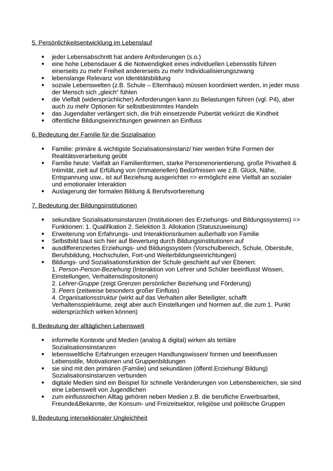 Hurrelmann/ Bauer Modell der produktiven Realitätsverarbeitung - 10 Prinzipien
1. Innere und äußere Realität
:
* Persönlichkeitsentwickl