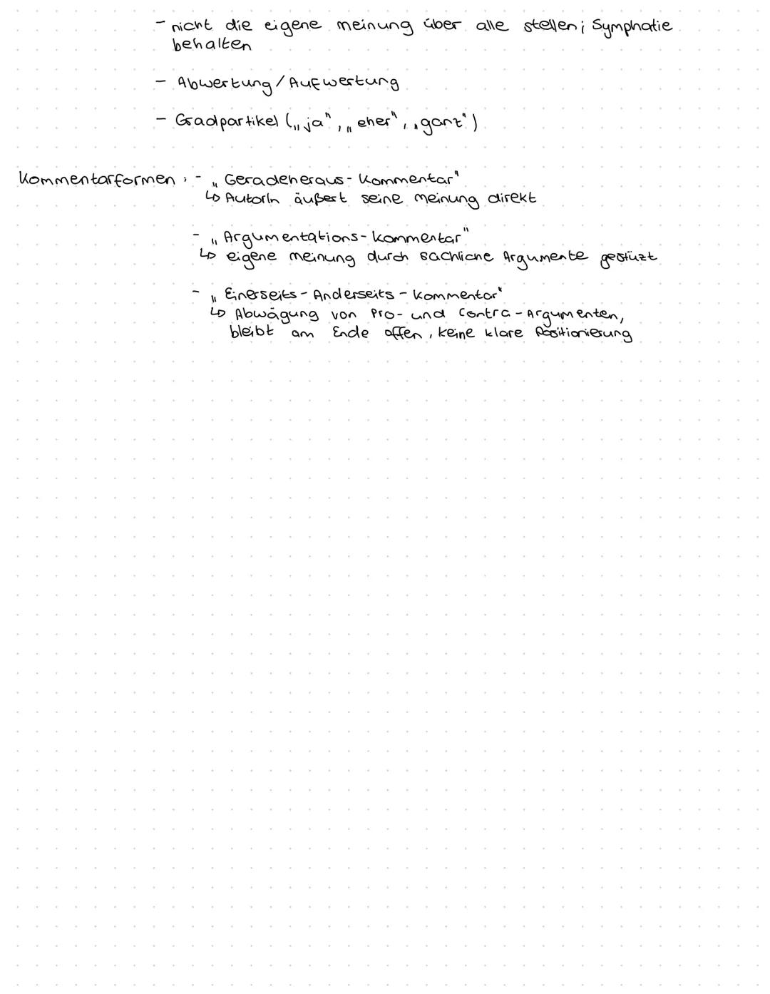 Was ist ein kommentar?
Wirkungsabsicht Meinung äußern.
- die geäuperte Meinung soll bei den Leserimen eine
Meinung bilden
- kritische Ausei