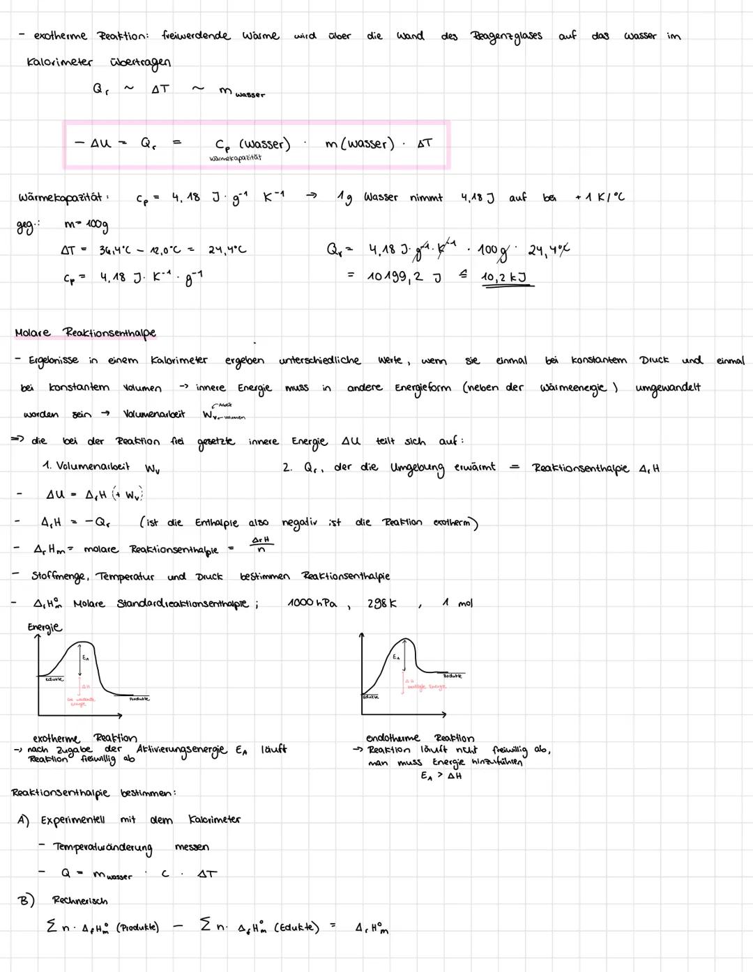 --- OCR Start ---
Energetik chemischer Reaktionen
Energieerhaltungssatz/ 1. Hauptsatz der Thermodynamik:
Energie kann weder verbraucht noch