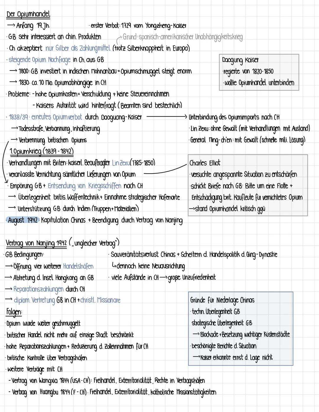 --- OCR Start ---
Neue Politik"
1901
→→Reform d. Qing-Dynastie
1838/39
Opiumverbot durch Daoguang - Kaiser
Abschaffung Beamtenprüfung
1905
1