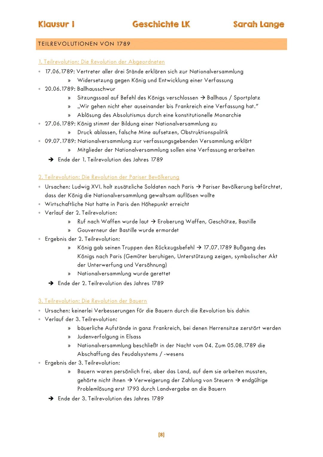 Klausur I
Geschichte LK
Sarah Lange
SEBASTIAN HAFFNER: „WAS IST EIGENTLICH GESCHICHTE?"
HAFFNERS SICHTWEISE AUF GESCHICHTE UND GESCHICHTSWIS