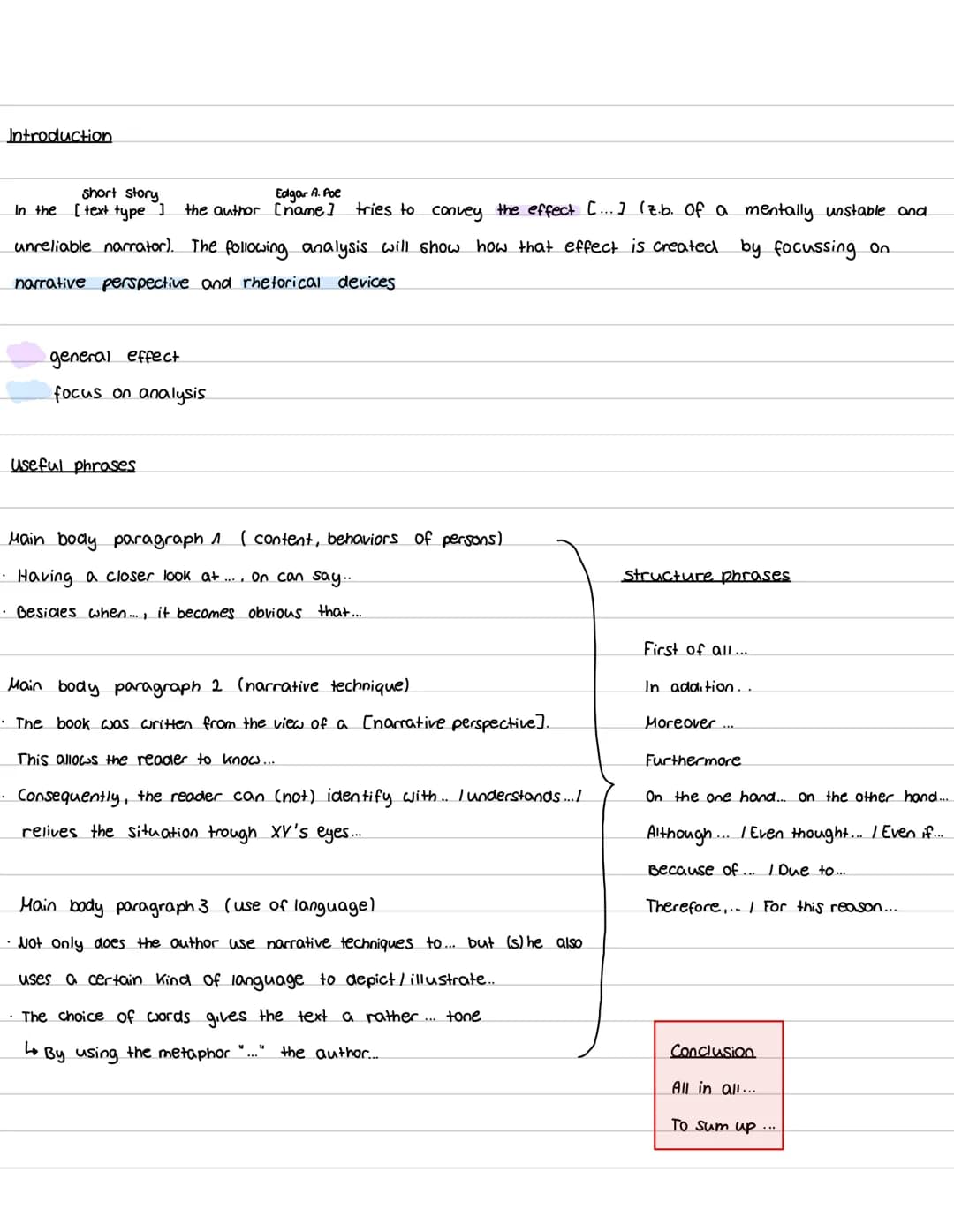 Analysis English – Seite 1