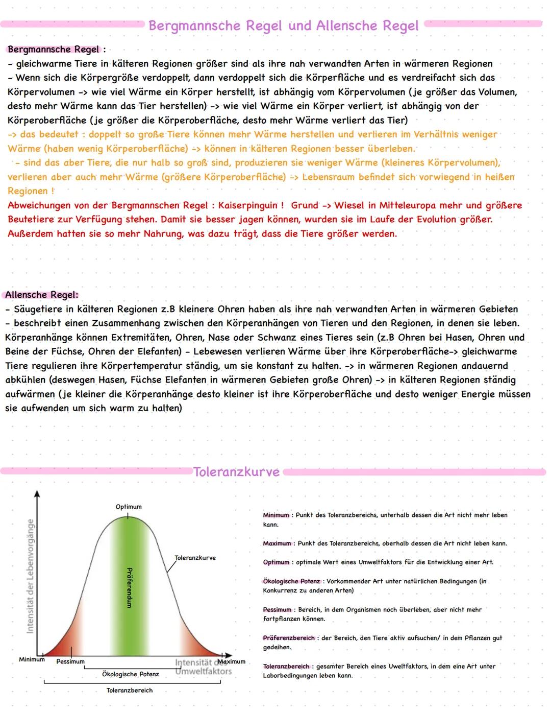 # Abiotischer Faktor Temperatur
* Homoiotherm: gleichwarme Tiere -> Körpertemperatur passt nicht Umgebungstemperatur an -> bleibt
kon