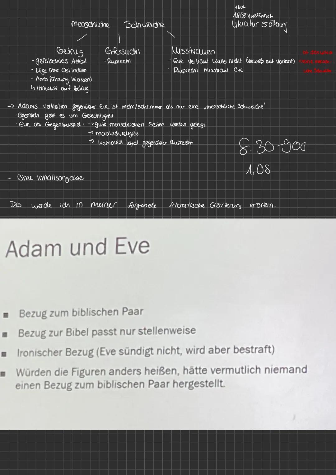 --- OCR Start ---
28.01.25
Nr2
Eve steht in Kleists „Der zubrochene Krug zwischen zwei Welten
In Urvertrauen wird posonlich als auch sonal b