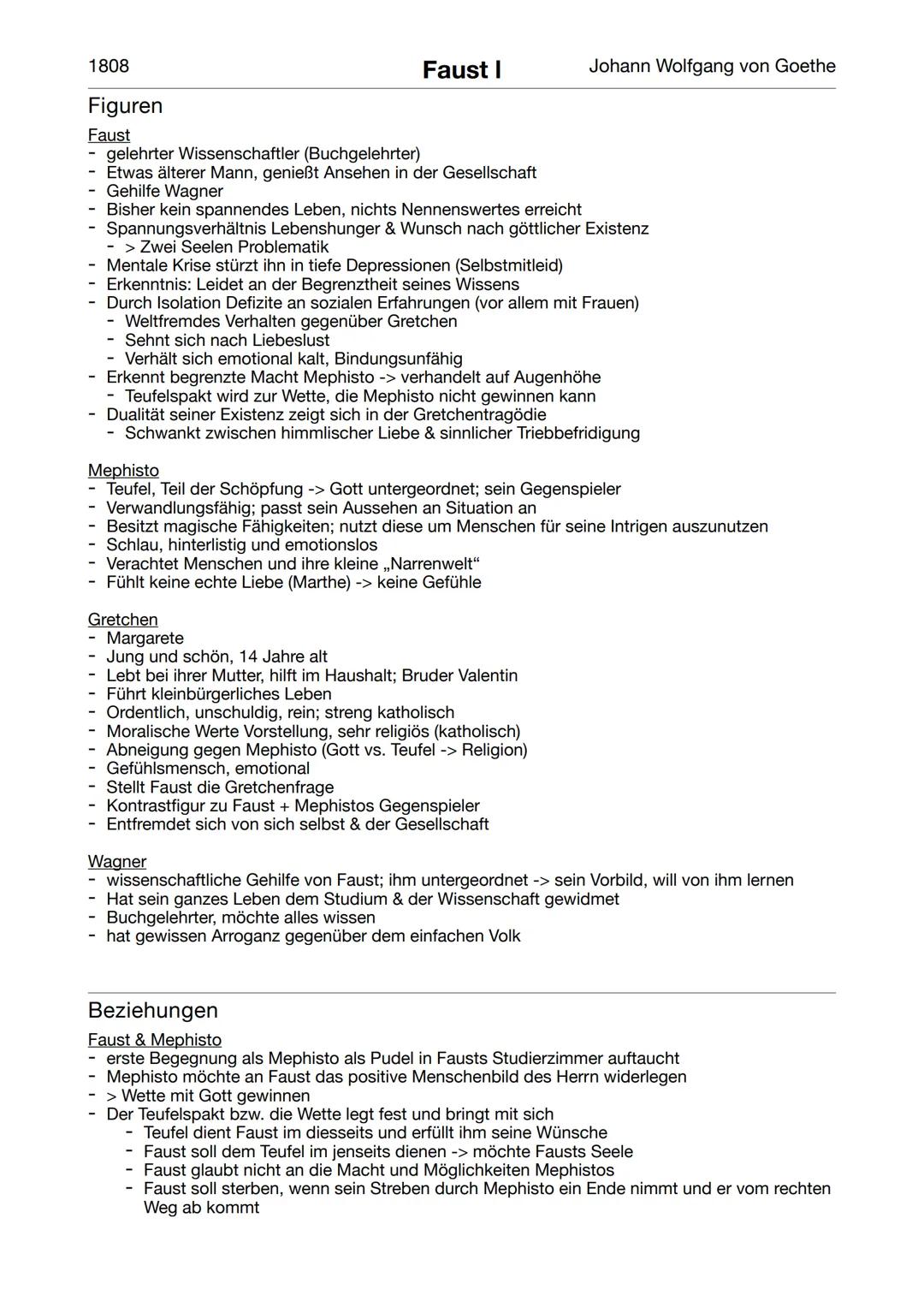 1808
„Faust. Die Tragödie erster Teil"
Drama (Tragödie)
Faust I
Johann Wolfgang von Goethe
Aufbau
1. Prolog im Himmel -> Rahmenhandlung