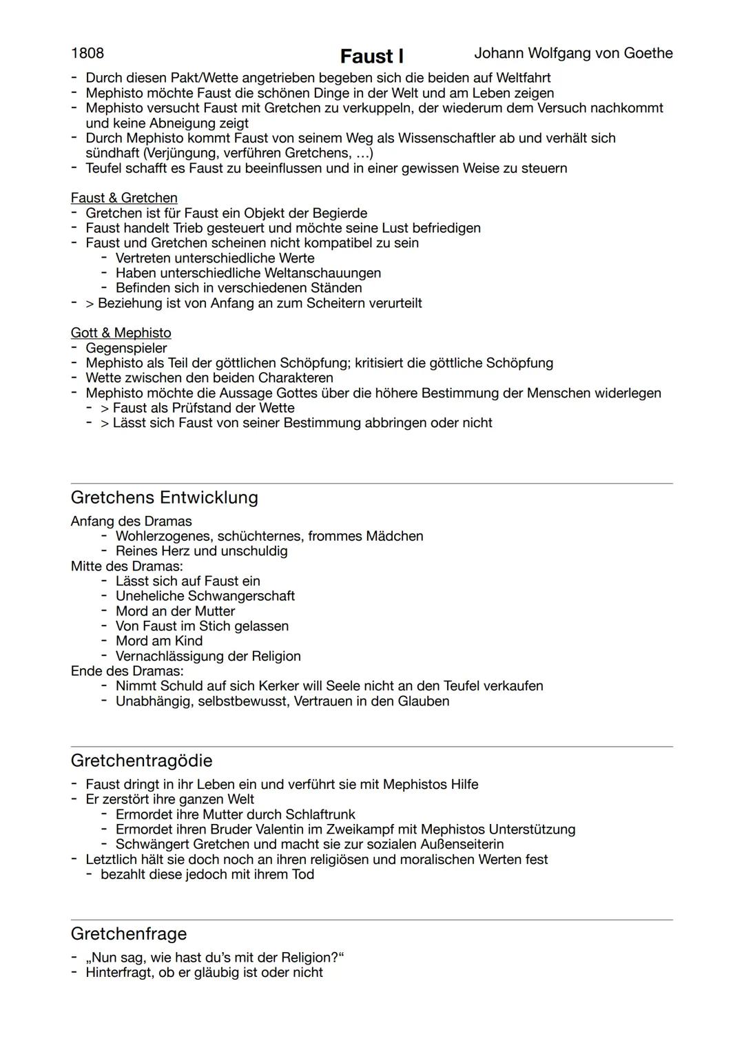 1808
„Faust. Die Tragödie erster Teil"
Drama (Tragödie)
Faust I
Johann Wolfgang von Goethe
Aufbau
1. Prolog im Himmel -> Rahmenhandlung
