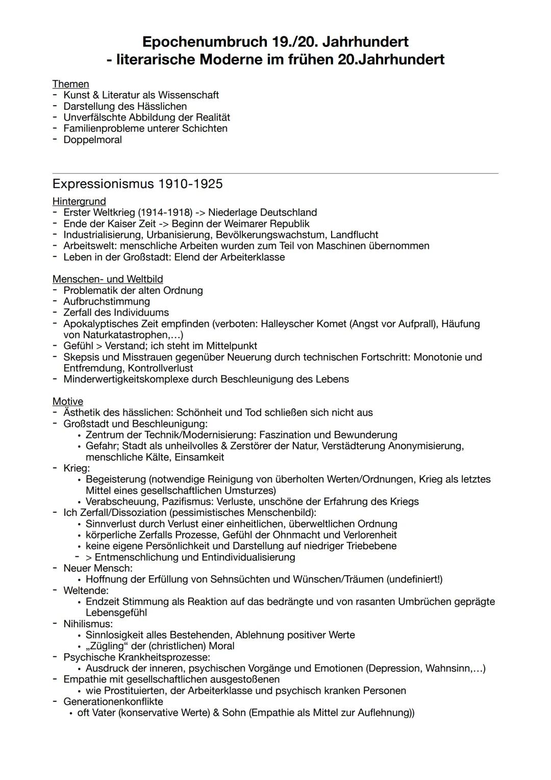 --- OCR Start ---
Moderne
Epochenumbruch 19./20. Jahrhundert
literarische Moderne im frühen 20. Jahrhundert
1880-1920
Hintergrund
Industrial