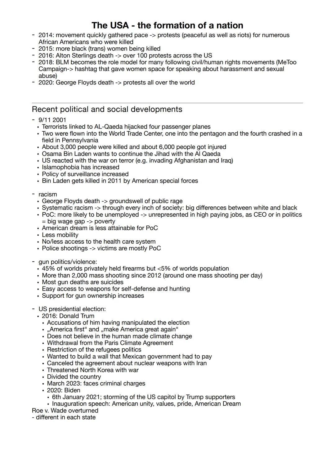 --- OCR Start ---
The USA - the formation of a nation
• Federal system, separation of powers, system of checks and balances
„All men are cre