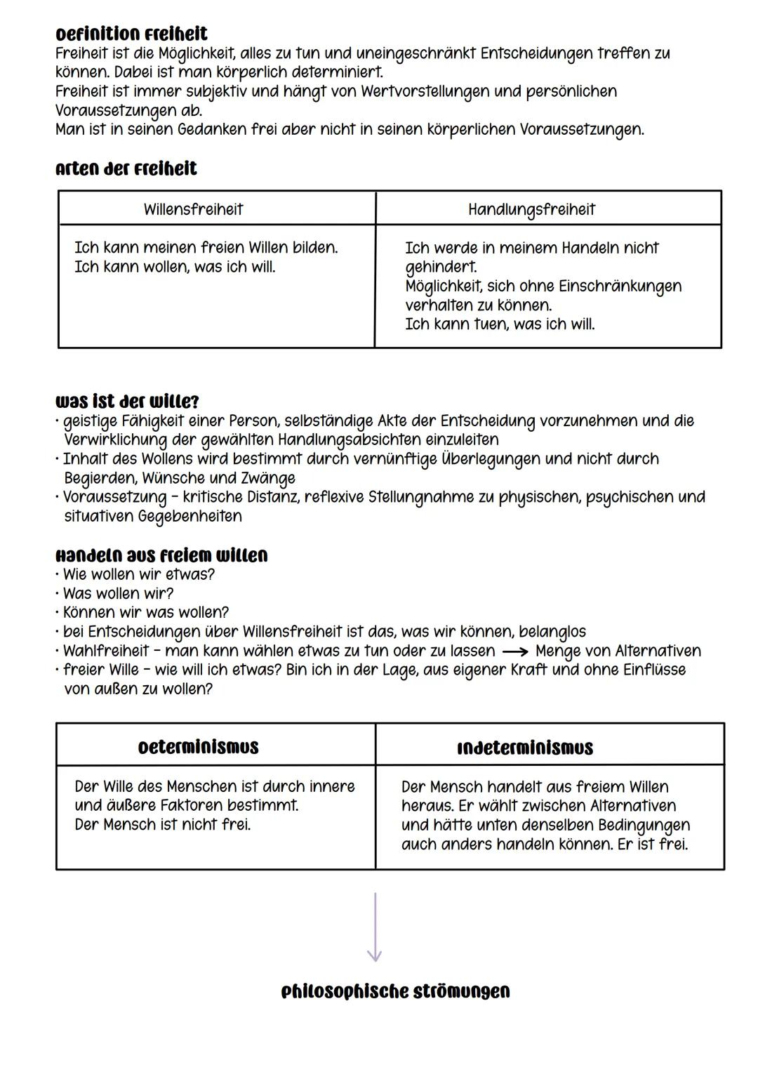 # Definition Freiheit
Freiheit ist die Möglichkeit, alles zu tun und uneingeschränkt Entscheidungen treffen zu
können. Dabei ist man körperl