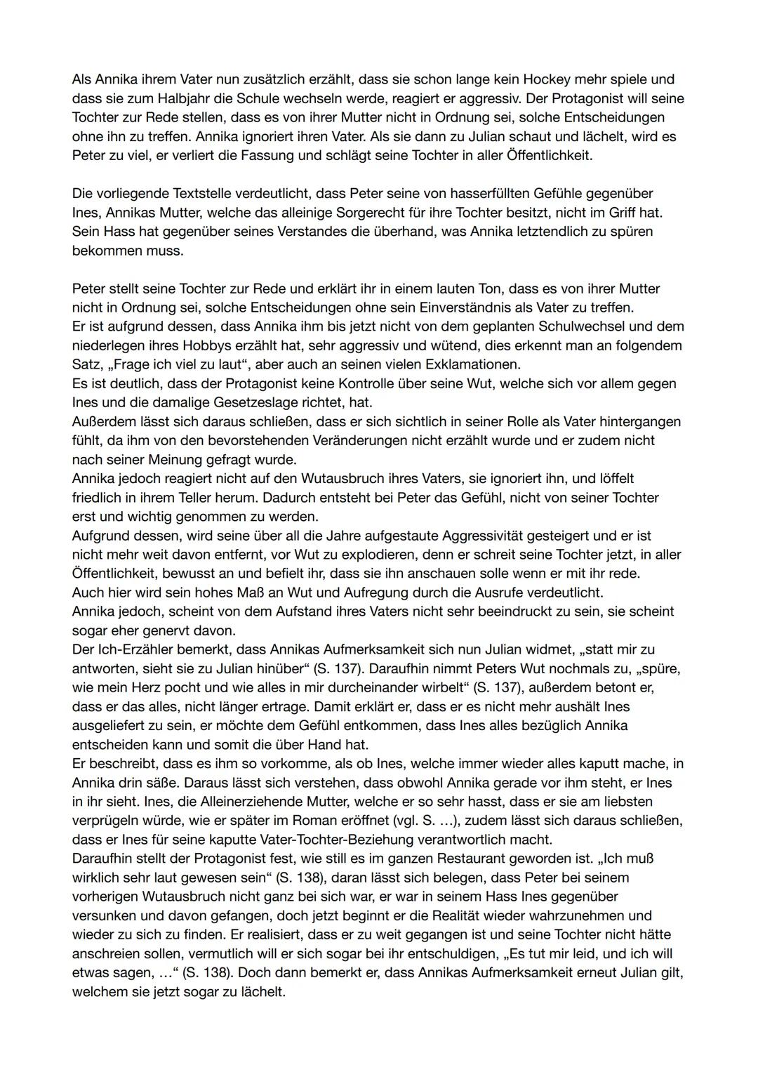 # Interpretation
(S. 137S. 139)
In dem 2010 im btb Verlag erschienen Roman „Die Liebe der Väter", von Thomas Hettche, handelt
es sich um ei