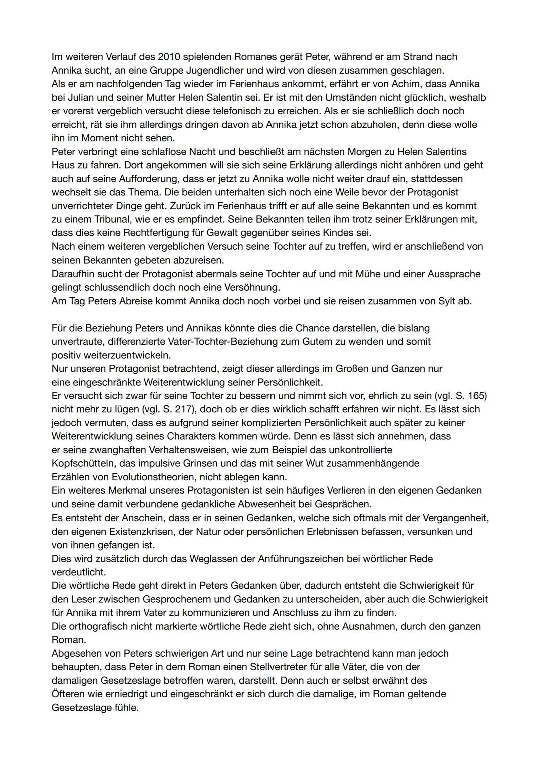 # Interpretation
(S. 137S. 139)
In dem 2010 im btb Verlag erschienen Roman „Die Liebe der Väter", von Thomas Hettche, handelt
es sich um ei