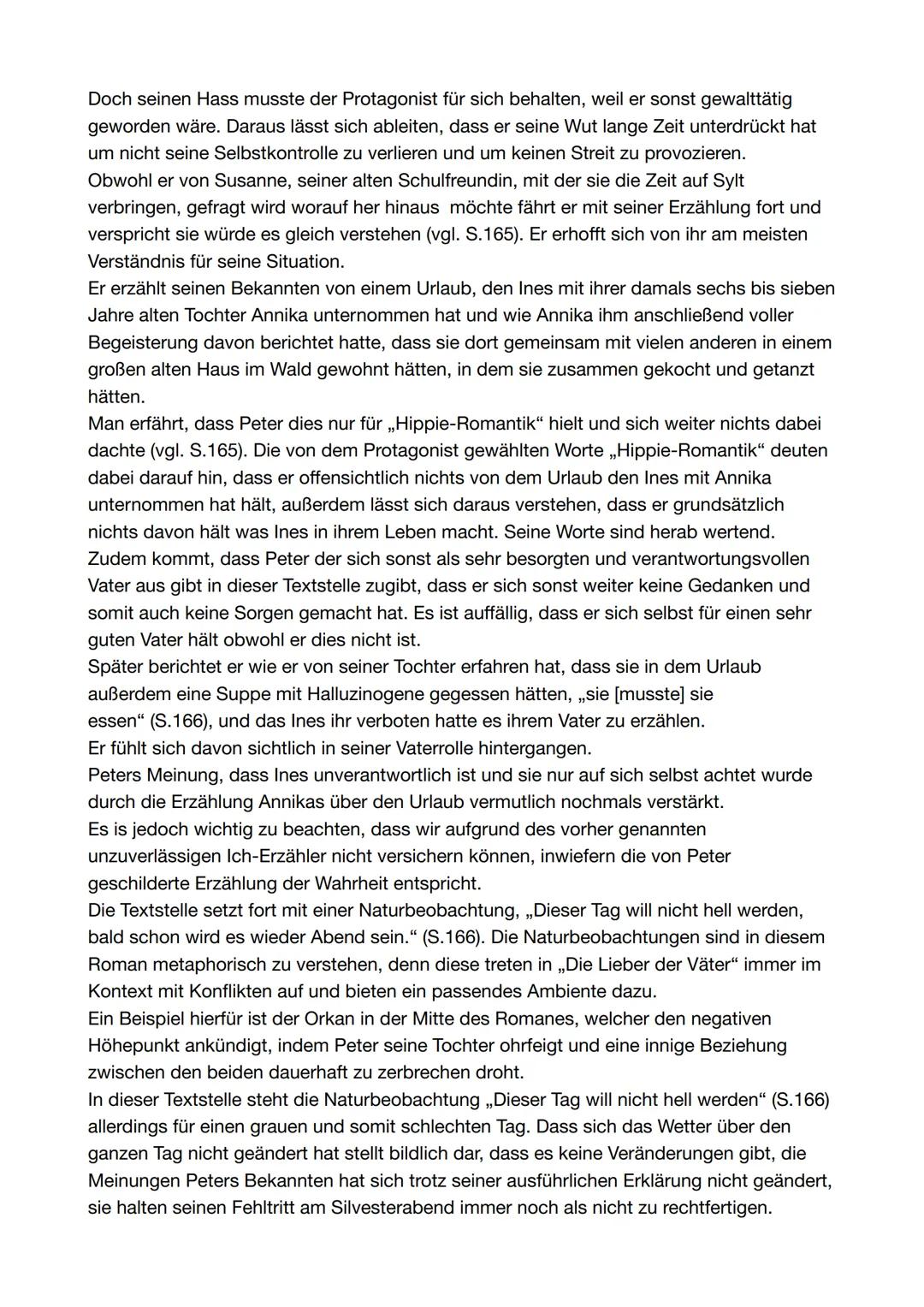 # Interpretationsaufsatz
Stelle: Abschnitt 17, S.165 (,,Ich habe plötzlich furchtbaren Durst.") bis S.166 (,,Ich habe
Angst vor der Angst v