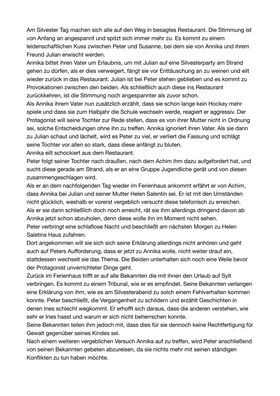 Am Silvester Tag machen sich alle auf den Weg in besagtes Restaurant. Die Stimmung ist
von Anfang an angespannt und spitzt sich immer mehr z