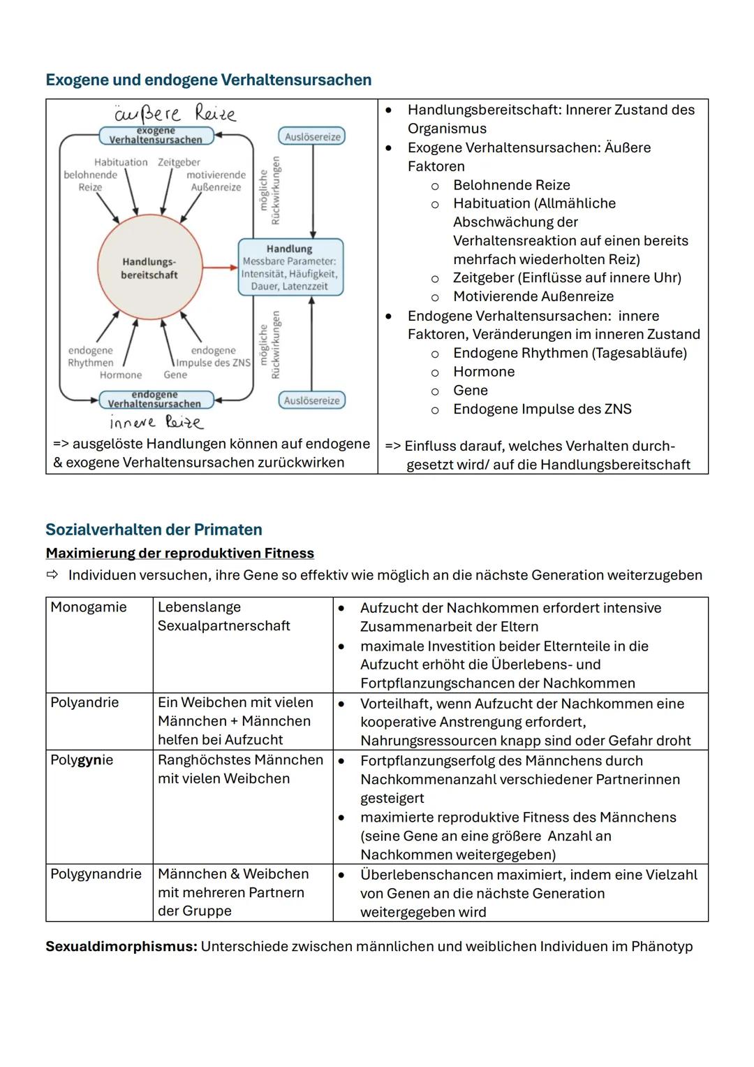 # Exogene und endogene Verhaltensursachen
außere Reize
exogene
Verhaltensursachen
Habituation Zeitgeber
belohnende
Reize
motivierende
A
