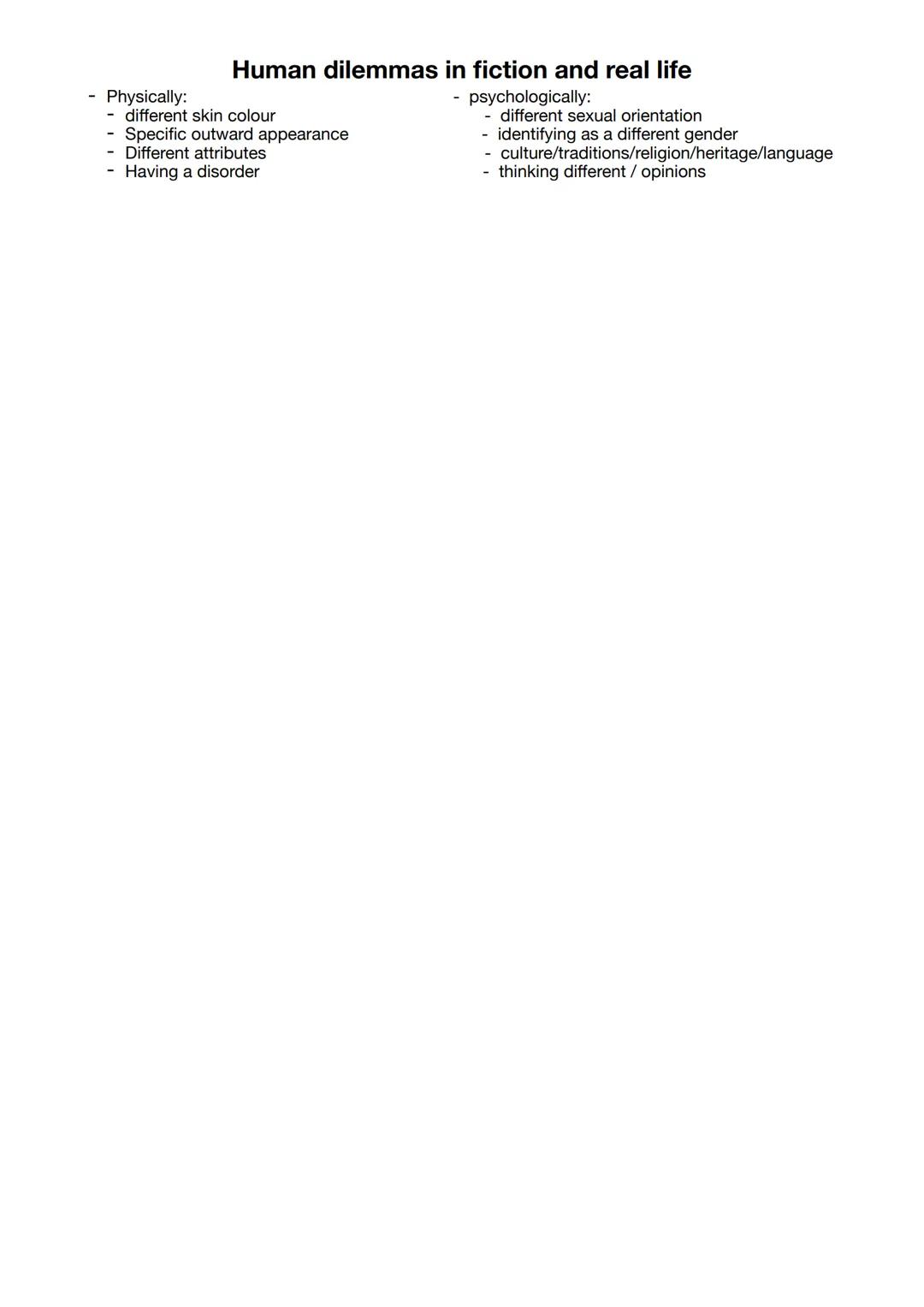 --- OCR Start ---
Human dilemmas in fiction and real life
Human dilemma
-> when you have good reasons for each of several possible options,