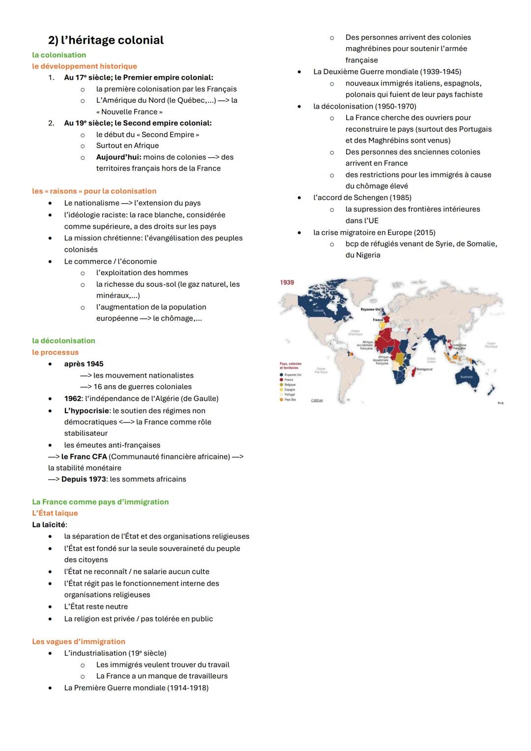 LE BAC écrit / Eignungsprüfung
Les sujets
* IQB4 la Francophonie
1) La Francophonie
2) L'héritage colonial
3) La rélation e