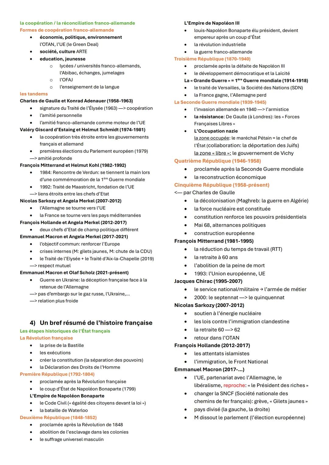 LE BAC écrit / Eignungsprüfung
Les sujets
* IQB4 la Francophonie
1) La Francophonie
2) L'héritage colonial
3) La rélation e