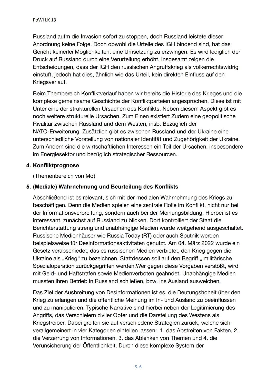 PoWi LK 13
# Russland-Ukraine-Angriffskrieg
(Internationale Konflikte strukturiert analysieren)
1. Konfliktinhalt
Im Folgenden werden wir