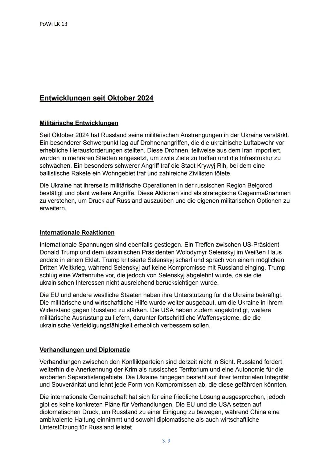 PoWi LK 13
# Russland-Ukraine-Angriffskrieg
(Internationale Konflikte strukturiert analysieren)
1. Konfliktinhalt
Im Folgenden werden wir