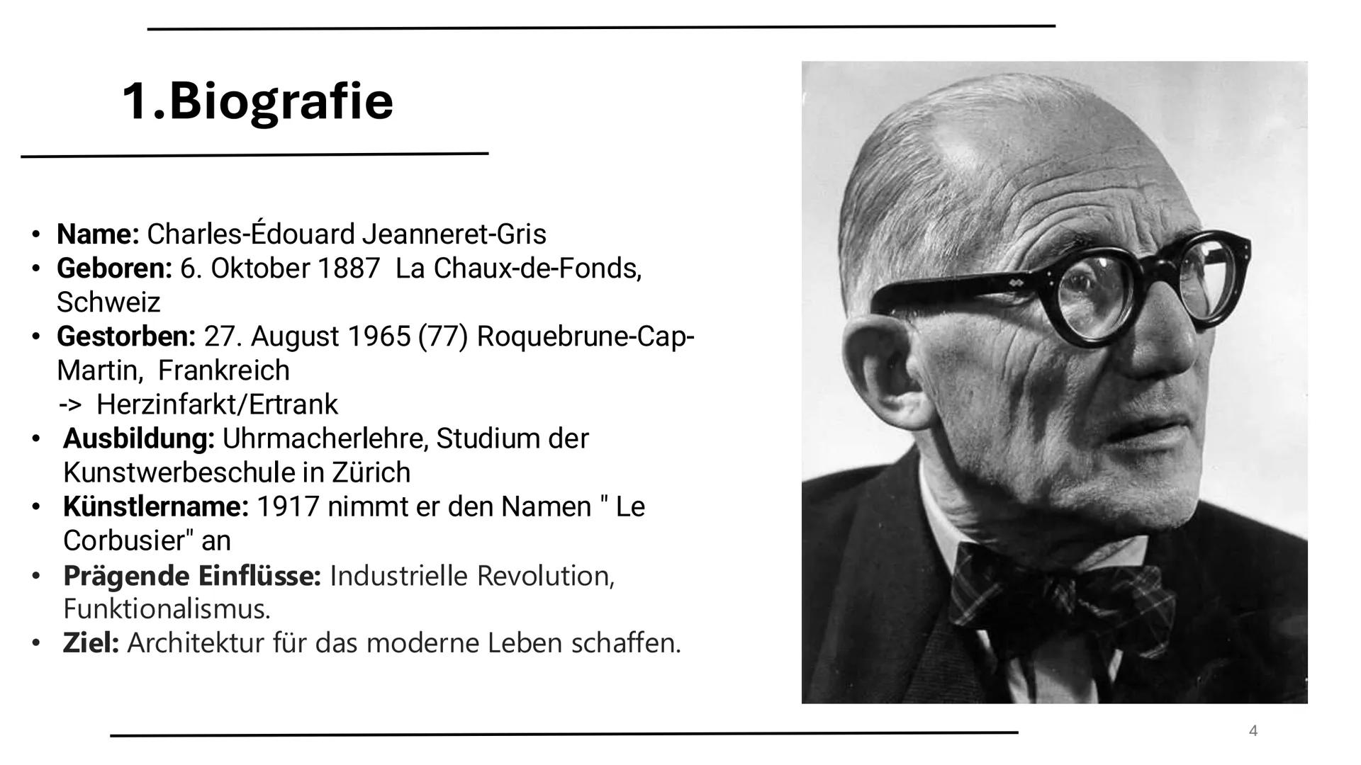 ---
"Die Architektur ist das Spiel der richtigen
Formen unter dem Licht."
~ Le Corbusier
1 --- OCR Start ---
LE CORBUSIER
"Leben, Werk und d