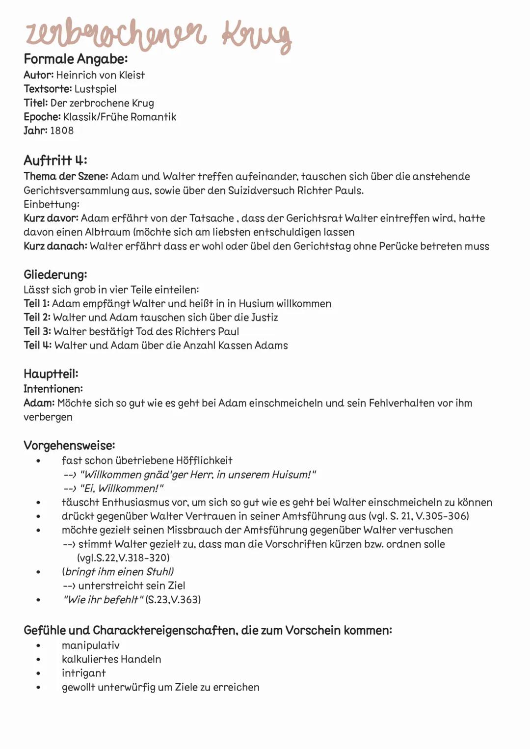 --- OCR Start ---
zerbrochener Krug
Formale Angabe:
Autor: Heinrich von Kleist
Textsorte: Lustspiel
Titel: Der zerbrochene Krug
Epoche: Klas