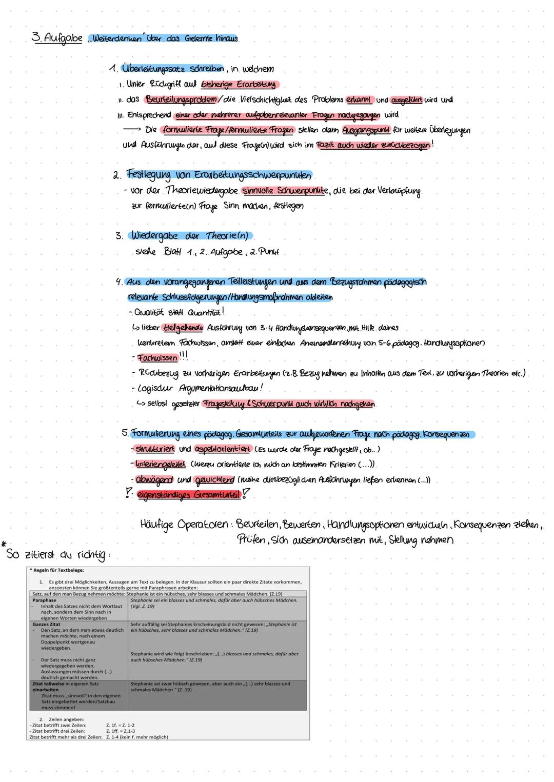 1. Aufgabe
Sachtext
Wie Schreibe ich eine Pädagogik Klausur ?
Einleitungssatz (Autor, Titel, Textsorte, Erscheinungsjahr, Thema)
1. Hauptged