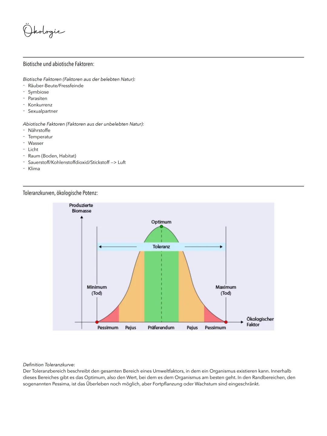 Biologie Abitur Ökologie