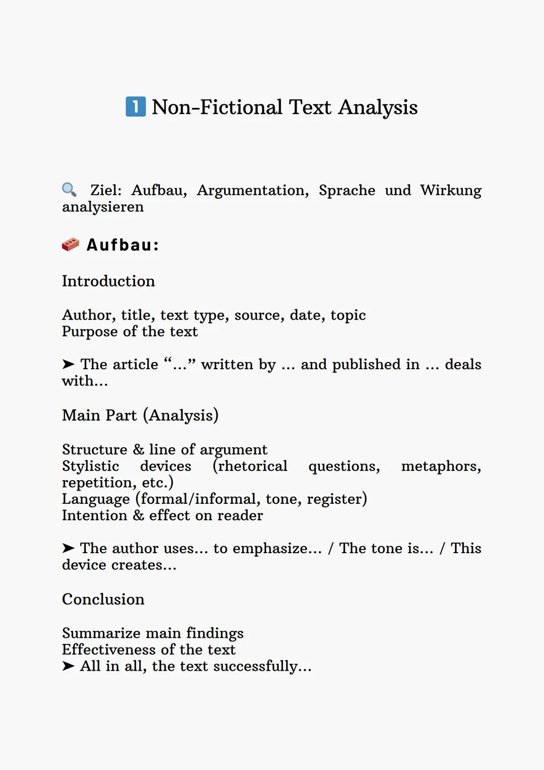 # ENGLISCH
# ABITUR
Kleine Zusammenfassung für das
Englisch Leistungskurs Abitur in
Nordrhein-Westfalen # Stylistic Devices
| Repetition |
